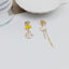 Fashion Cartoon Enamel Butterfly Bow Drop Earrings