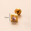 18K Gold Plated Snake Butterfly and Flower Zircon Cartilage Ear Studs