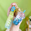 Acrylic Luminous Milk Tea Cup Keychain Pendant with Floating Sand