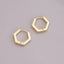 Geometric 18K Gold Gothic Stud Earrings for Nightclub