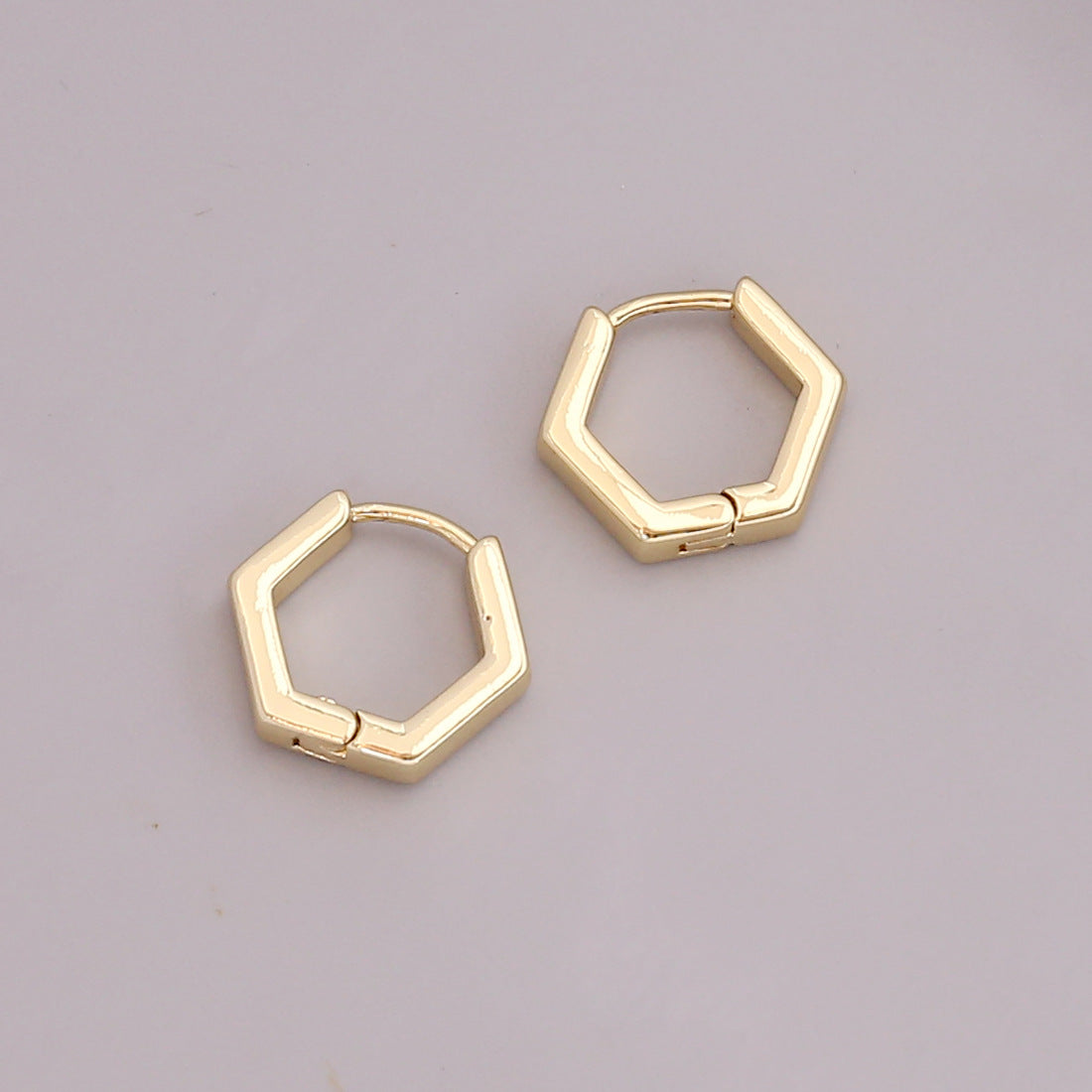 Geometric 18K Gold Gothic Stud Earrings for Nightclub