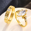 Fashion Star and Moon Zircon Inlay Women's Ring Set