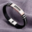 Men's Stainless Steel Silicone Hip Hop Punk Bracelet