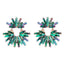 Luxurious Geometric Rhinestone Gold Plated Drop Earrings