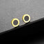 Fashion Round Titanium Steel Plating Inlay Acrylic Ear Studs 1 Pair
