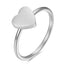 304 Stainless Steel Gold Plated Heart Ring with Custom Engraving Option