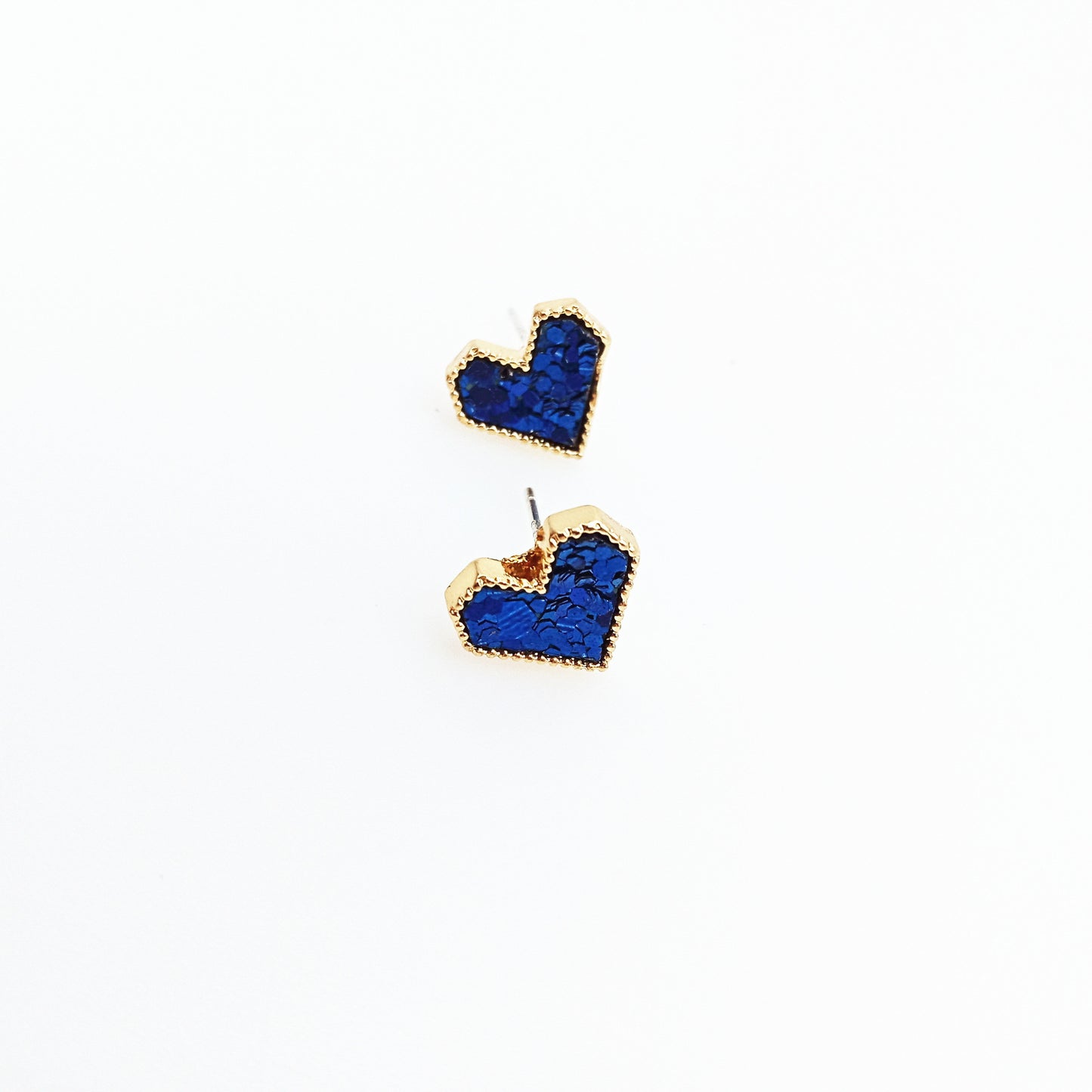 Klein Blue C Shape Alloy Stud Earrings - Niche Simple Design Korean Style for Women