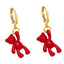 Bear Earrings for Women - Retro Candy Color Copper Design