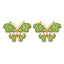 Butterfly Enamel Pearl Alloy Stud Earrings for Women