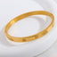 Elegant 18K Gold Plated Stainless Steel Bangle and Titanium Steel Diamond Bracelet Set