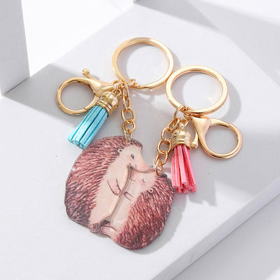 Modern Animal Metal Couple Keychain Set