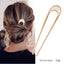 Women's U-Shape Alloy Hairpin - Japanese Style Metal Hair Fork