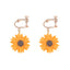 1 Pair Sweet Flower Polymer Clay Autumn Drop Earrings