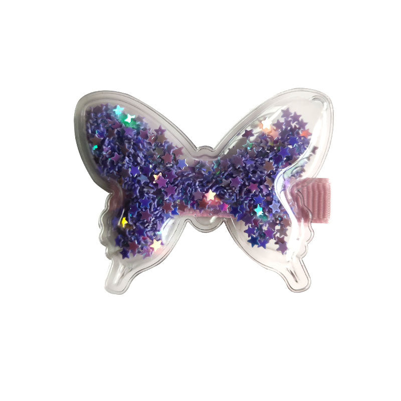 Cute Butterfly Bow Hair Clip for Kids - Shiny Ribbon Duckbill Hair Accessory