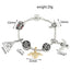 Retro Sterling Silver Cartoon Charm Bracelets for Women and Kids