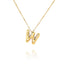 14k Gold Plated Alloy Letter Pendant Necklace