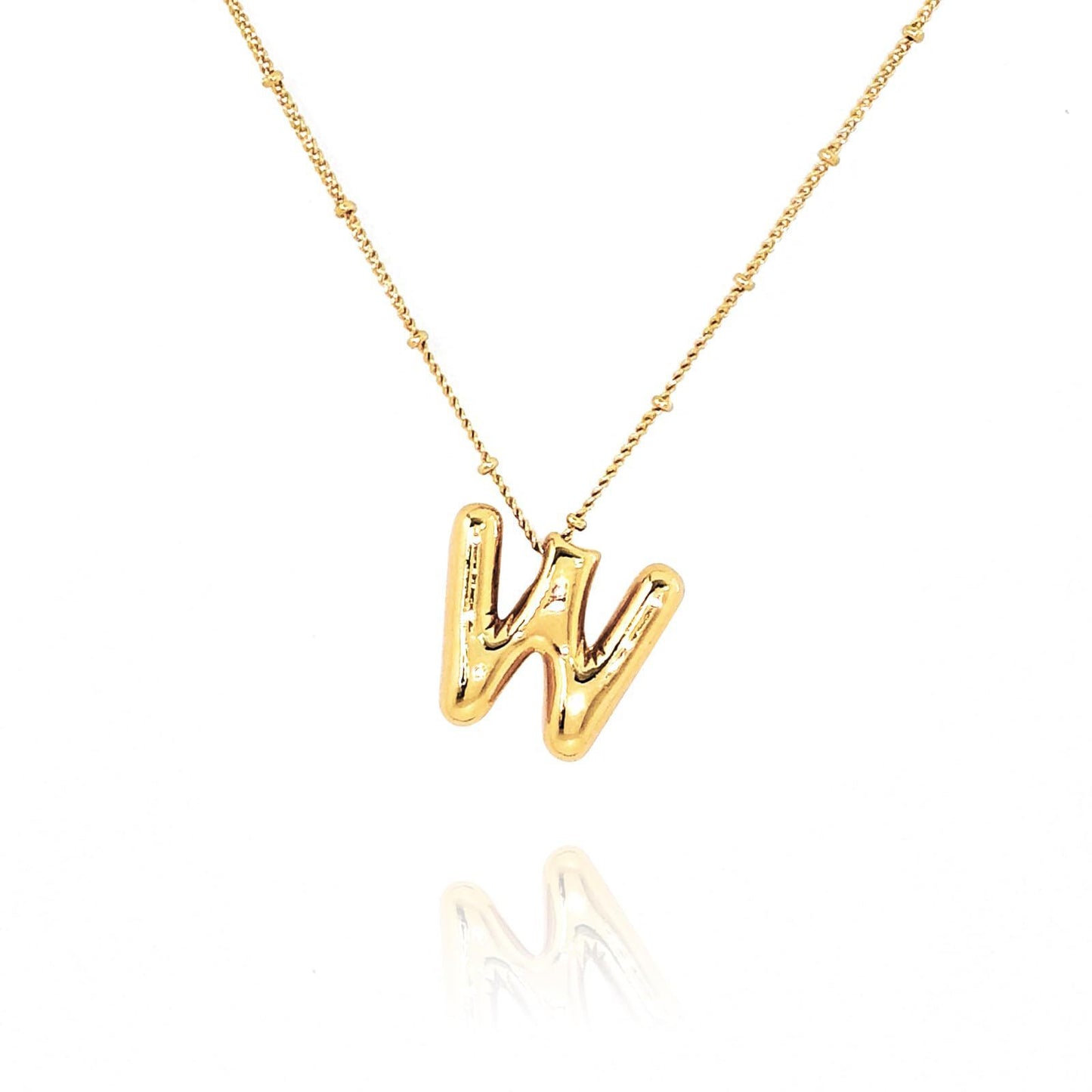 14k Gold Plated Alloy Letter Pendant Necklace