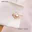 Elegant Pearl Heart Stainless Steel Cufflinks for Unisex French Shirt