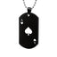 Creative Red Spade Ace Keychain Necklace Stainless Steel Pendant