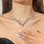 Fashion Bridal Necklace and Earrings Set - Elegant Rhinestone Wedding Jewelry