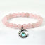 Casual Moon Crystal Beaded Women's Bracelet with Gemstone and Rhinestone Charms