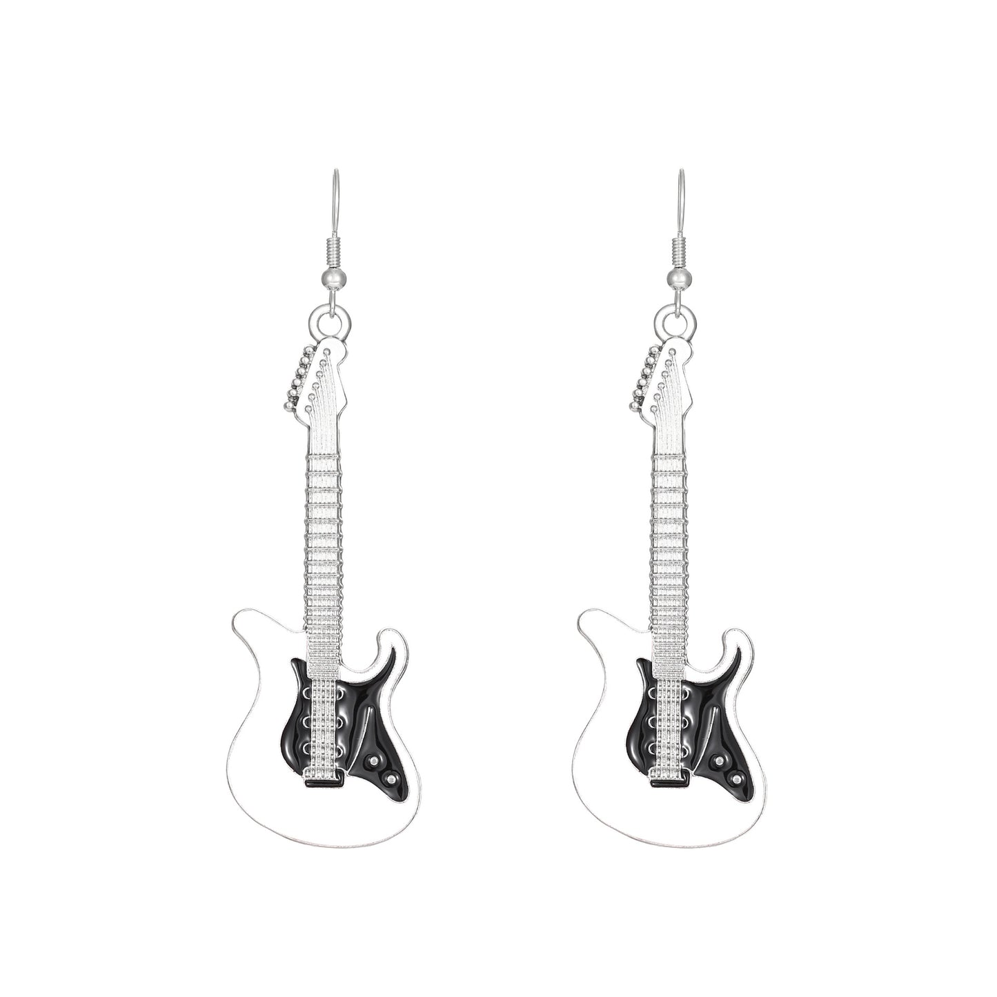 Retro Punk Electric Guitar Earrings - Chic Alloy Music Dangle Jewelry for Women