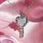 Cute Heart Shape 18k Gold Plated Pendant Necklace with Mirror Frame