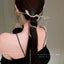 Elegant Serpentine Diamond Tassel Hairpin - Luxury Alloy Plated Hair Accessory