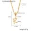 18K Gold Plated Titanium Steel Cursive Letter Pendant Necklace with Zircon Accents