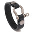 Fashion Geometric Alloy Cowhide Men's Bracelet with Horseshoe Clasp