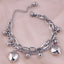 Korean Stainless Steel Heart Pendant Bracelet