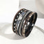 Simple Style Layered PU Leather Women's Bangle with Crystal Rhinestones and Magnetic Clasp