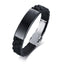 Fashion Geometric Stainless Steel and Silicone Men's Bangle Bracelet