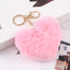 Cute Heart Shaped Plush Keychain for Bags and Cars