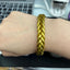 Silicone Braided Unisex Wristband with Gold Foil Accents