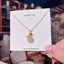 Fashion Bow Knot Titanium Steel Inlay Zircon Pendant Necklace 1 Piece