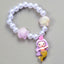 Mermaid Starfish Shell Charm Beaded Alloy Bracelet Set for Kids