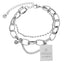 Korean Stainless Steel Elephant Pendant Double Layer Bracelet