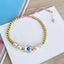 Bohemian Geometric Evil Eye Crystal & Pearl Beaded Women's Bracelet