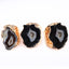 Exaggerated Irregular Agate Gemstone Gold Plated Open Ring