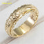 14K Gold Plated Floral Carved Women's Ring