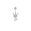 Heart Shape Zircon Inlay 316 Stainless Steel Belly Ring