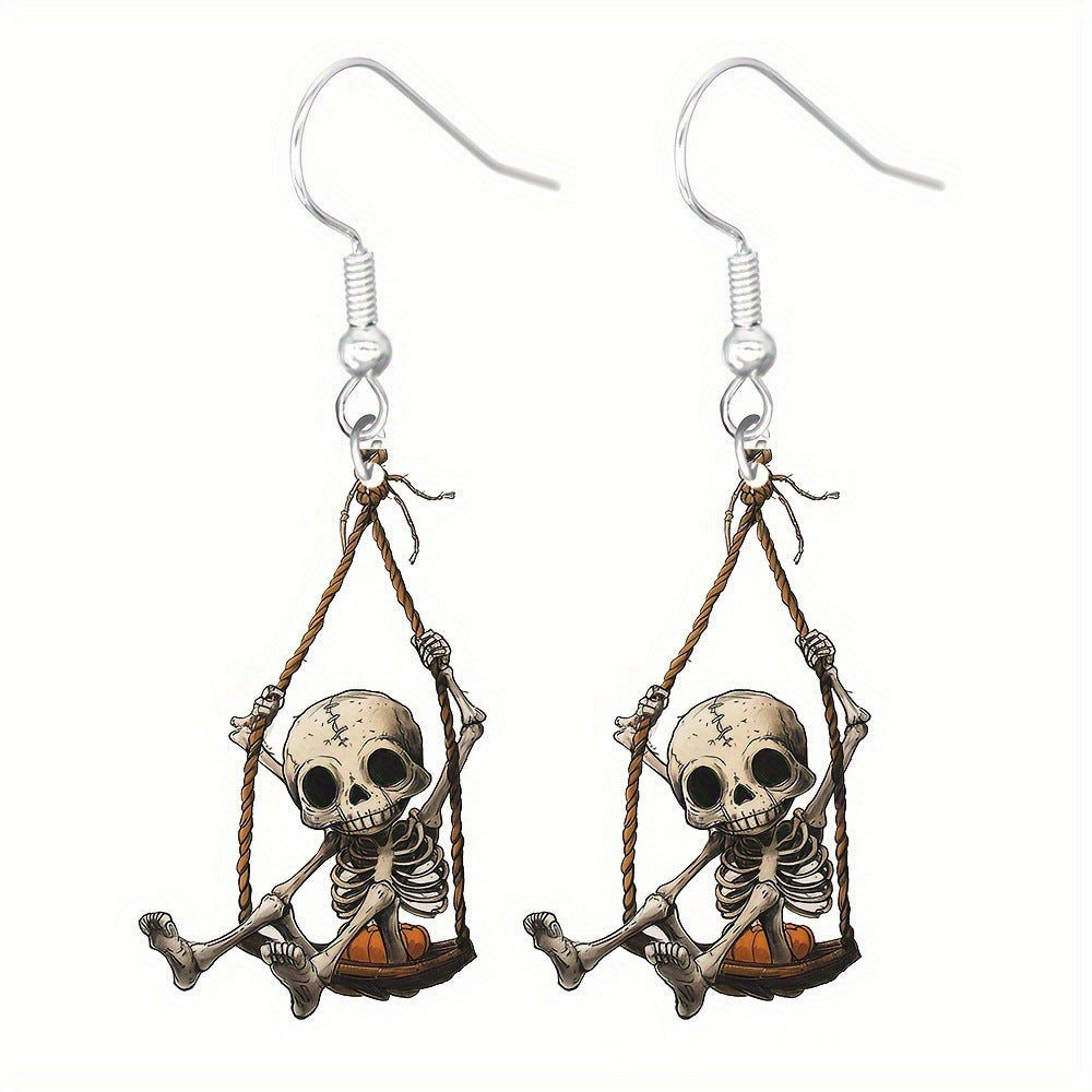 1 Pair Halloween Cartoon Character Acrylic Drop Earrings