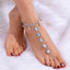 Elegant Heart Shape Rhinestone Silver Plated Women's Anklet