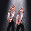 Luxury Zircon Copper Hoop Earrings for Women - Fashionable Gold-Plated Design