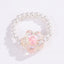 Wholesale Bohemian Flower Glass Beaded Rings with Artificial Pearl