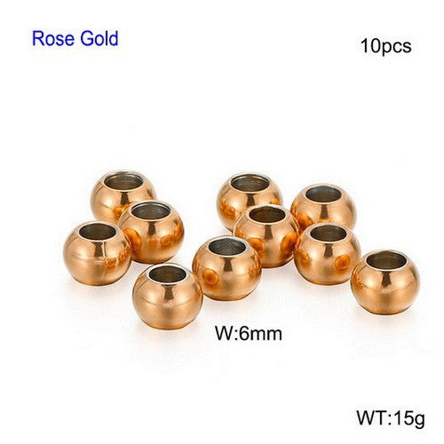 "Stainless Steel Polished Jewelry Beads and Accessories for DIY Crafting"