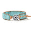 Ethnic Color Block Agate Stone Handmade Leather Bracelet