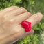 Sweet Heart Shape Resin Candy Color Women's Rings