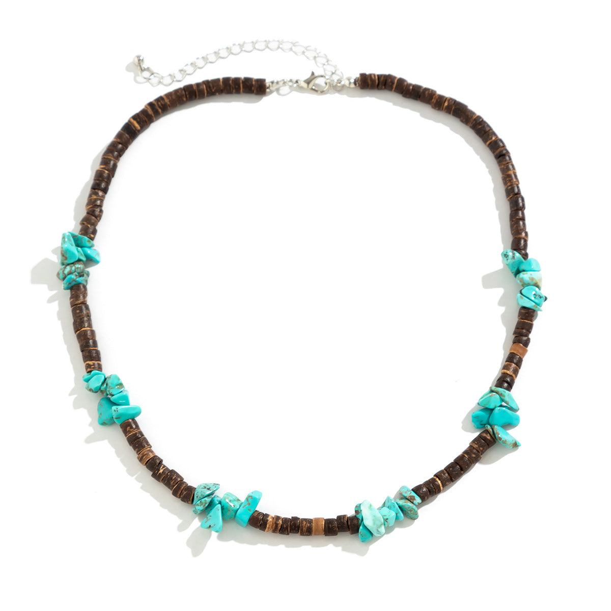 Hawaiian Bohemian Alloy Stone Beaded Unisex Necklace and Bracelet Set